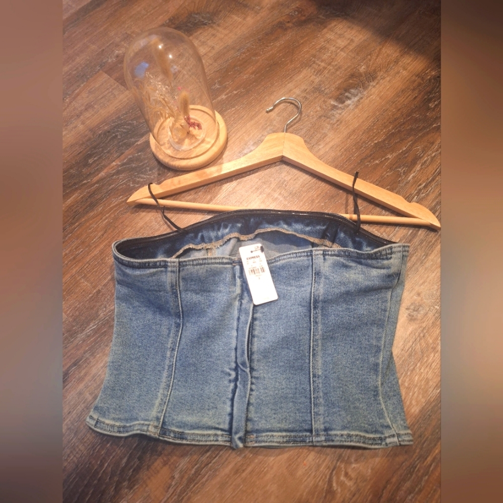 Express Denim Tube Top NWT